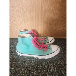 Converse All Star Chuck Taylors Seafoam Green Hi Tops w/ Pink Laces M 11 W 13